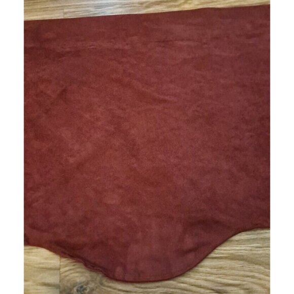 Rust Microfiber Curtain Valance Scalloped Reddish Brown Linden Street 50x20 - Picture 2 of 4